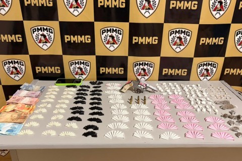 PM apreende grande quantidade de drogas e arma de fogo durante operação em Miradouro