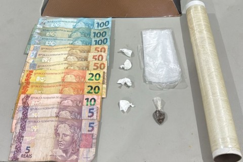 Homem é preso por tráfico de drogas durante ação da PM  em Muriaé