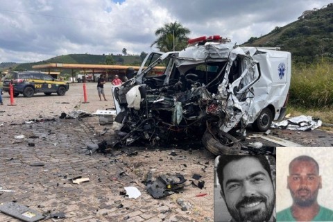 PRF confirma segunda morte após acidente entre ambulância e carreta na BR-116