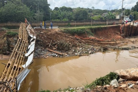 Temporais provocam alagamentos, deslizamentos e risco de falta d’água na Zona da Mata