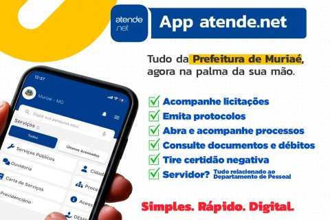 Prefeitura lança aplicativo Atende.net e amplia oferta de serviços digitais ao cidadão