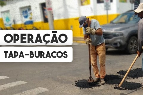 Secretaria de Obras divulga cronograma de tapa-buracos da semana