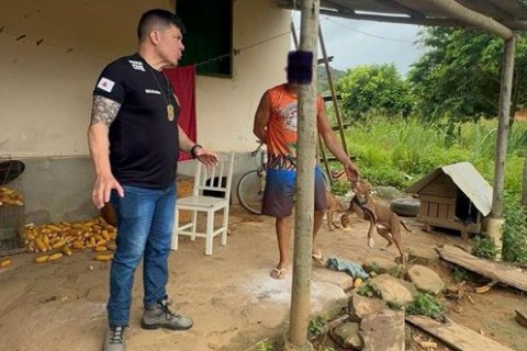 Diligência na zona rural de Muriaé termina com prisão e recolhimento de cães