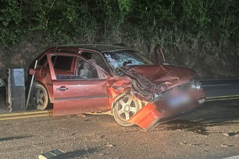 Crianças ficam feridas em acidente na BR-116, em Leopoldina